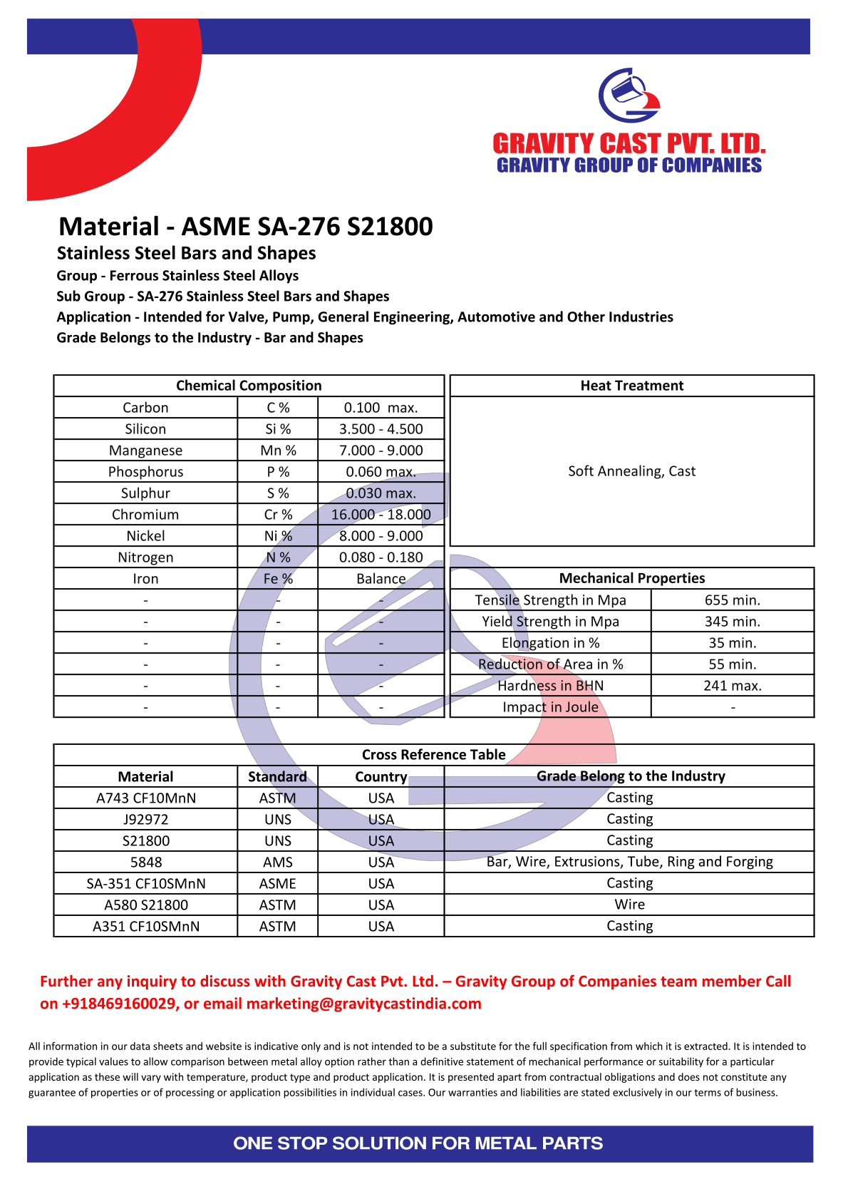 ASME SA-276 S21800.pdf
